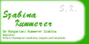 szabina kummerer business card